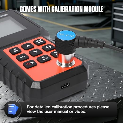 Ultrasonic Thickness Gauge, Range 0.04"-15.75" (1-400mm), for Metal (Steel, Aluminum, Copper), Plastic, Glass, 2.4" LCD, Sound Vel. Cal., Industrial Metal Thickness Tester with Couplant