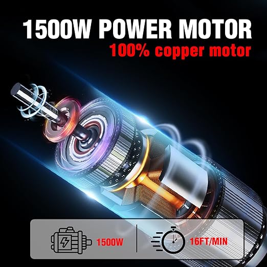 Electric Hoist Winch 3 in 1,1100lbs Electric Hoist 110 Volt 1500W Portable Electric Winch with Remote Control/Manual/Cable,Chain Hoist Overload Protection 25ft Lifting Height for Towing&Copper Motor