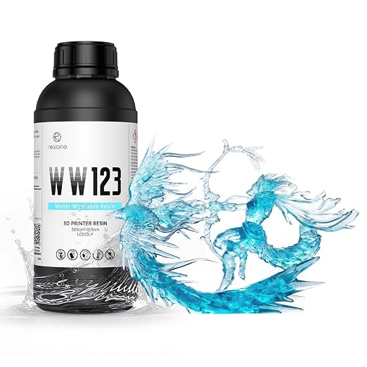 RESIONE Water-Washable 3D Printer Resin, Seawater Blue, – Low Odor, Fast Curing, High Precision Photopolymer Resin for LCD DLP MSLA, Easy to Clean with Water, Beginner Friendly, 1KG