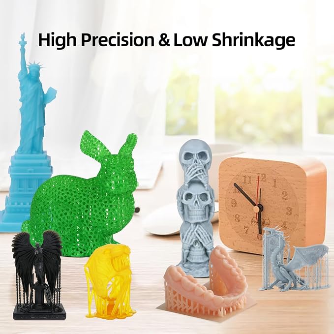 ANYCUBIC 3D Printer Resin, 405nm High Precision Fast Curing Photopolymer Resin for LCD 3D Printing 1kg Light Beige