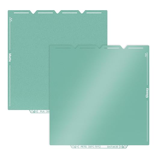 Energy-Saving U1 Cold Build Plate 276 * 293mm Double Sided Glossy+Matte Low-Temperature Print,Strong-Adhesion Platform Compatible with Snapmaker U1 3D Printer(No Glue Required)-1PCS