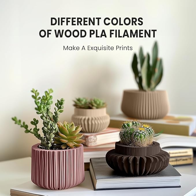 TECBEARS Wood Filament PLA - Dimensional Accuracy +/- 0.03mm, Fit Most FDM 3D Printers, 1kg Spool (2.2lbs), Walnut Wood PLA