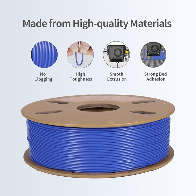 ERYONE ABS Filament, ABS+ 3D Printer Filament 1.75mm +/- 0.03mm, Heat Resistant, High Toughness & Impact Resistance, 1kg (2.2LBS)/Spool, ABS Plus Red