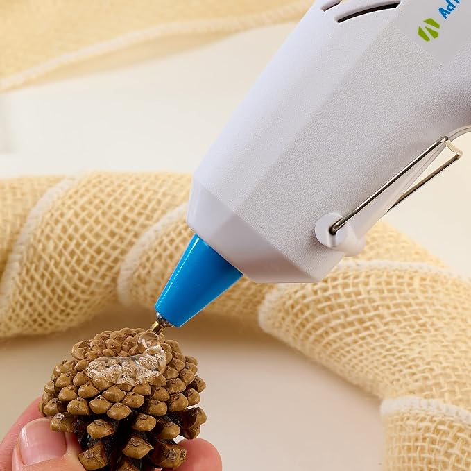 AdTech Industrial Strength Full Size High-Output Hot Melt Glue Gun & Remodeling, Grey, 200 watts - 189 & Hot Glue Sticks 10 Inch Full-Size, Clear, 85 Sticks