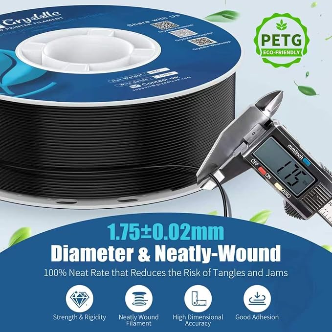 PETG Filament 12KG Color Mix Bundle – 12 Rolls Bundle, 1.75mm ±0.03mm High Precision, High Toughness & Heat Resistance, Compatible with FDM 3D Printers