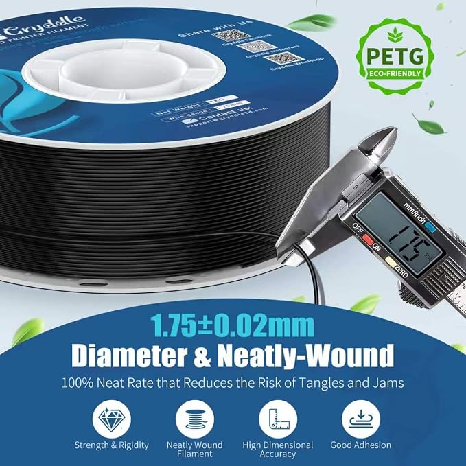 PETG Filament 10KG Color Mix Bundle – 10 Rolls Bundle, 1.75mm ±0.03mm High Precision, High Toughness & Heat Resistance, Compatible with FDM 3D Printers