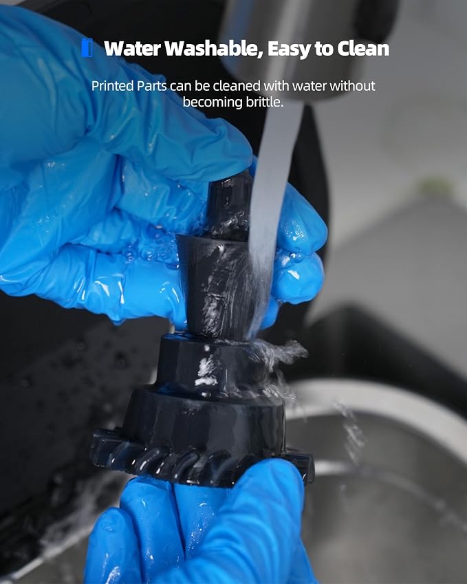 Inslogic Water-Washable ABS-Like Resin, Combines Features of ABSLIKE Resin & Water Washable Resin, Non Brittle, High Precision, Fast Curing 3D Resin for LCD DLP SLA 3D Printers, 1KG Black