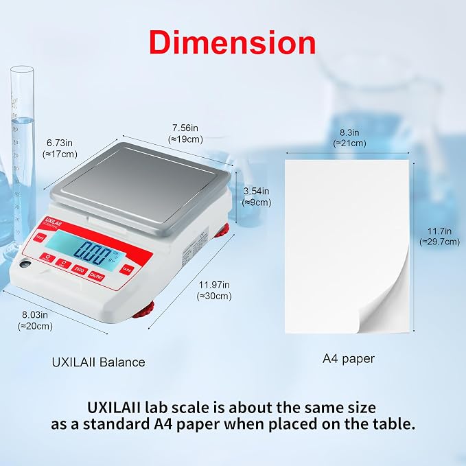 Lab Scale 2200g x 0.01g High Precision Electronic Analytical Balance 0.01g Accuracy Laboratory Balance Digtal Scale Gram Scale Jewelry Scale with 500g Calibration Weight