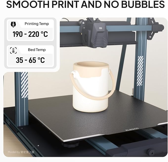 Matte PLA 2.0 Filament 1.75mm, 3D Printer Filament Dimensional Accuracy +/- 0.02mm, No Clogging, Smooth Texture, 4KG White