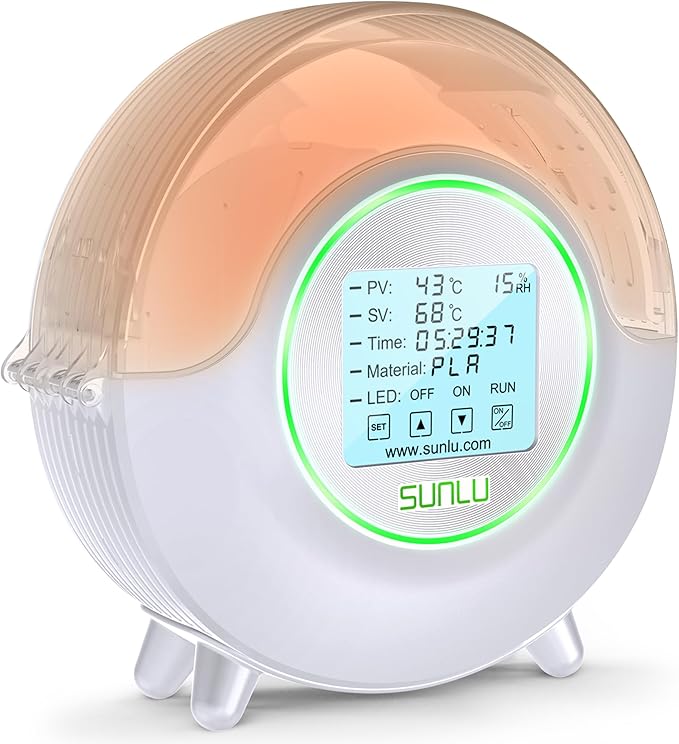 SUNLU S2 Filament Dryer, White | Touchscreen Control,70℃ Max Temperature,Dehydrator and Storage Box,For Nylon TPU PLA PETG ABS, 1.75/2.85/3.00mm