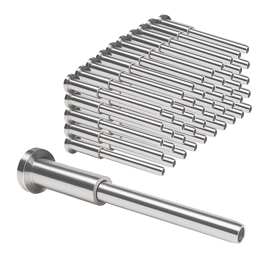 50 Pairs Invisible Cable Railing Kit，1/8" Stainless Steel Cable Railing Hardware with Invisible Receivers and Swage Stud End for Cable Railing - Easy Installation for Decks, Marine, and Interior Use