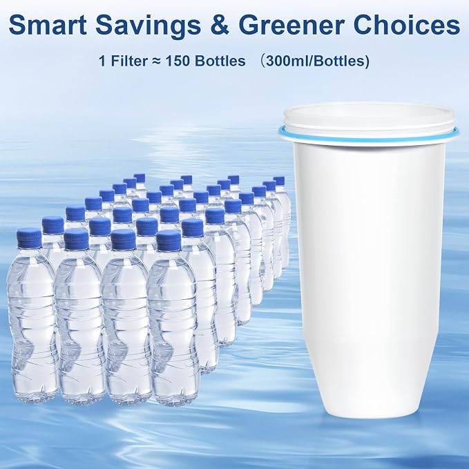 0 TDS Water Filter Replacement for Zero Pitcher ZR-001, ZR-004, 2-Pack | Removes 99.9% of Lead, PFOA/PFOS and Chromium . Upgraded 6-Stage Filtration Water Filters
