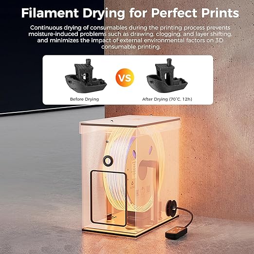 Creality Chamber Heater,Up to 70℃ Chamber Temperature,Reduce Print Warping,Filament Drying,Dual Safety Protection,Quick Installation, Compatible with K2 Plus/K1C/K1 SE/K1/K1 Max 3D Printer