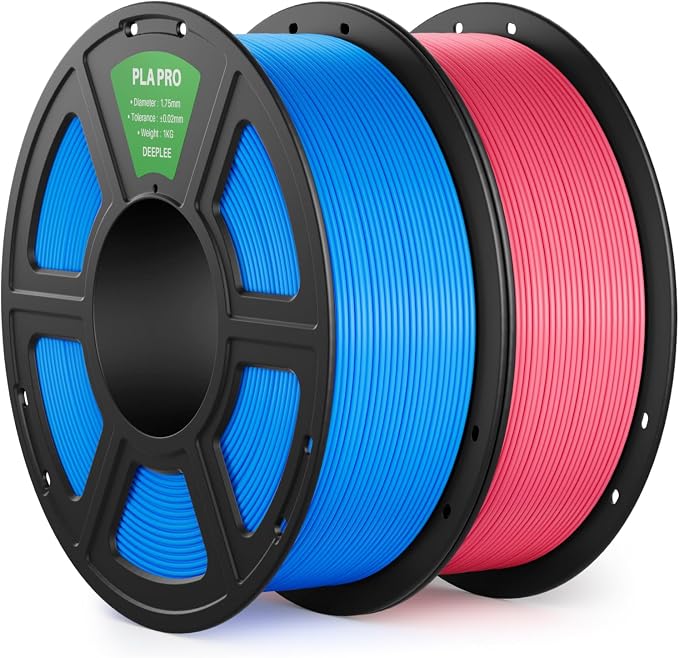 PLA PRO Filament 1.75mm, Stronger Toughness 3D Printer Filament 2KG, PLA Filament Dimensional Accuracy +/- 0.02 mm, Neatly Wound, Fits Most FDM 3D Printer, Sky Blue and Hot Pink