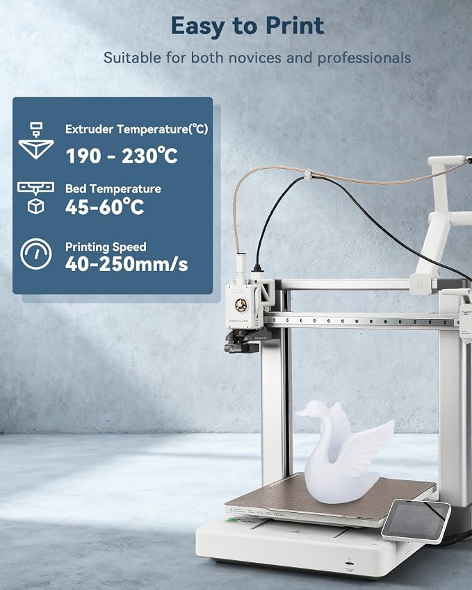 3DHoJor PLA Filament 1.75mm 3D Printer Filament,1kg Cardboard Spool (2.2lbs) Fit Most FDM 3D Printer,Dimensional Accuracy +/- 0.03 mm,Vacuum Packaging-Cold White