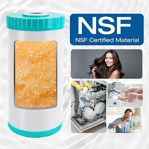 H&G Lifestyles Whole House Water Softener Filter Cartridge Replacement | Calcium Inhibitor Water Filter, Anti-Scale Filter, Fits Any Standard 10" x 4.5" Water Filter System