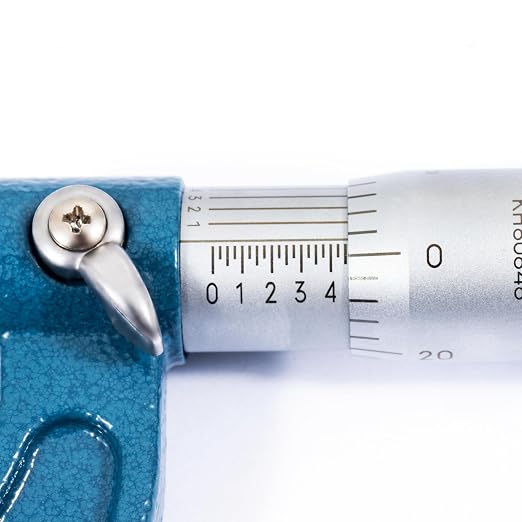 PEC Tools 0-1" Outside Micrometer | Industrial-Grade Precision, Hardened Steel, Ratchet Stop, Carbide-Tipped Measuring Faces, For Machining & Engineering