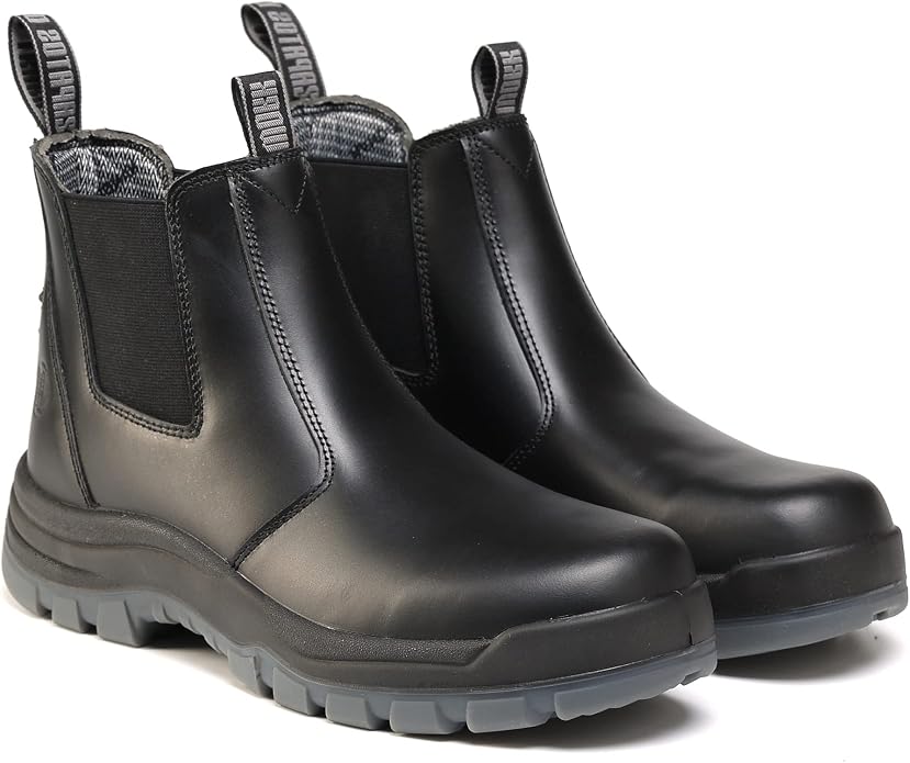 Work Boots for Men, Composite/Soft Toe Waterproof Working Boots, Slip Resistant Anti-Static Slip-on Safety Working Shoes 8 9 10 11 12 13