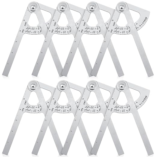 Moxweyeni 8 Pack Pipe Caliper Measuring Tool 7 Inch Stainless Steel Pocket Pipe Size Measuring Tool Diameter Gauge for Iron and Copper Tubing Size