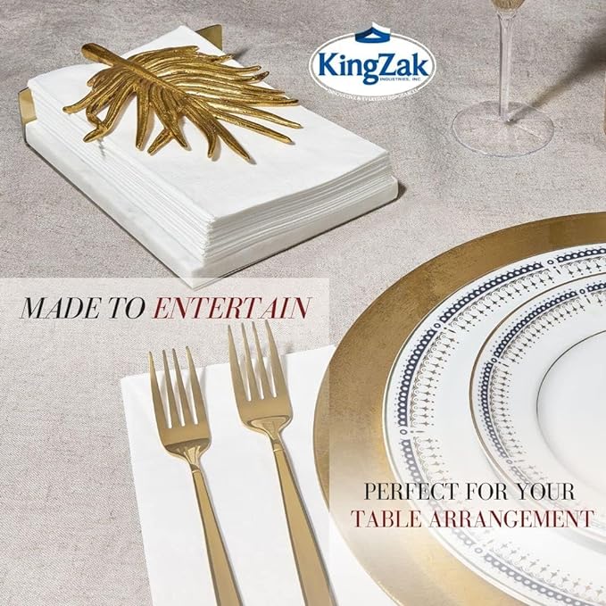 400 White Dinner Napkins 2-Ply - Eight Fold - 16.5"X15" - Dinner Napkins Disposable, Guest Bathroom Essentials, Perfect For Wedding, Bridal Shower Napkins And Party, Napkins Bulk