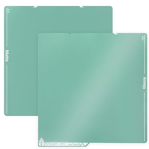 Energy-Saving Kobra S1/Kobra X/Kobra 4 Cold Build Plate 264*276mm Double Sided Glossy+Matte Low-Temperature Strong-Adhesion Platform Compatible with ANYCUBIC Kobra S1/ Kobra X/Kobra 4 3D Printers-1PCS