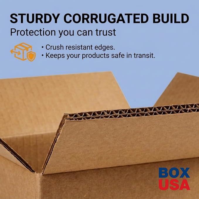 BOX USA Cube Shipping Boxes 15"L x 15"W x 15"H (25-Pack) - Medium Corrugated Cardboard Packaging Boxes for Shipping, Packing, Moving, and Storage at Home, Office, or Business