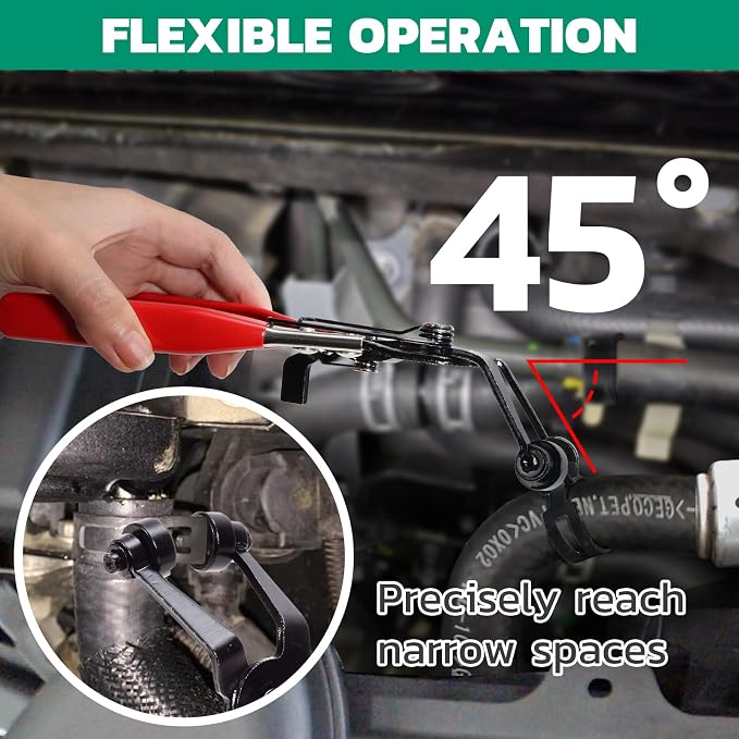 OURU 365PCS 6-25mm Spring Band Hose Clamps Assortment kit with Hose Clamp Plier, Constant Tension Hose Clamps for Fuel Lines, Silicone Vacuum Hoses, Water Pipe, Low-Pressure Air Clips