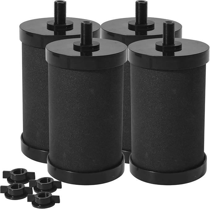 2387 Black Filter for Alexapure Water Filter Replacement 4 Pack | Compatible with Alexapure Pro Water Filtration System Gravity Carbon Block Filters,Removes Chlorine,Capacity 5,000 Gallons