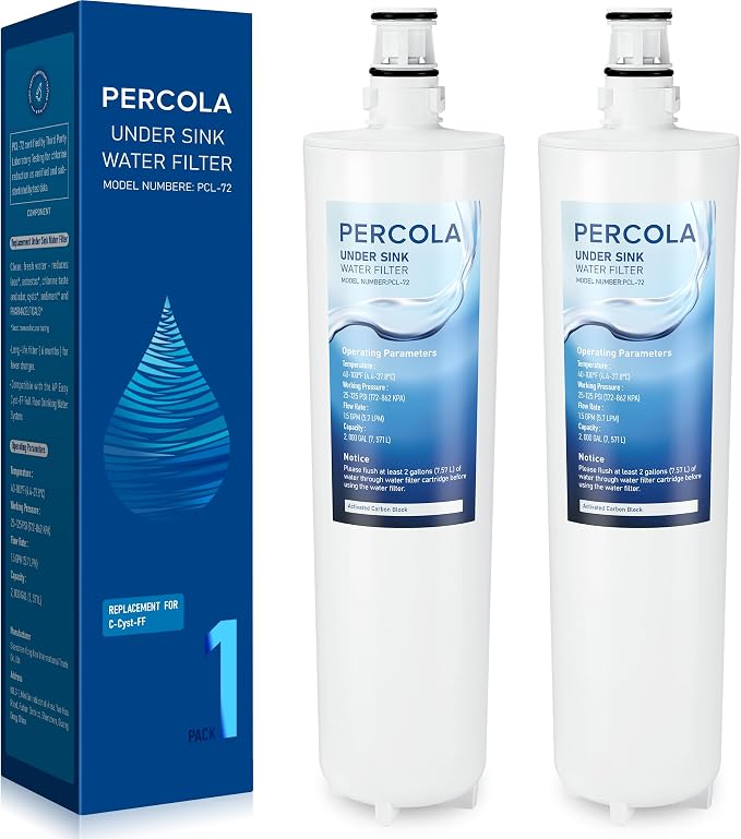 C-Cyst-FF Under Sink Replacement Cartridge, 2-Pack | Compatible with Aqua-Pure Under Sink Full Flow Replacement Cartridge AP Easy C-Cyst-FF, For Use With AP Easy Cyst-FF System