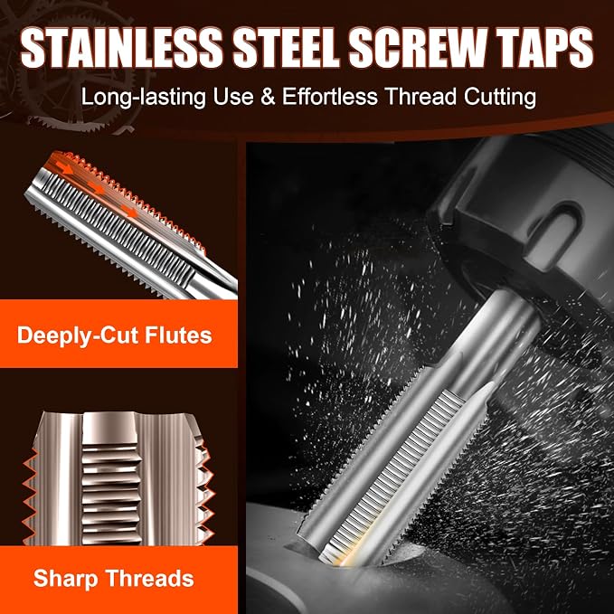 coobeast Thread Repair Kit, Thread Repair Tool with HSS Drill Bit & 30pcs 304 Stainless Steel Inserts, Complete Helicoil Rethreading Tool Set for Automotive Engine with Portable Carry Case M6x1.0
