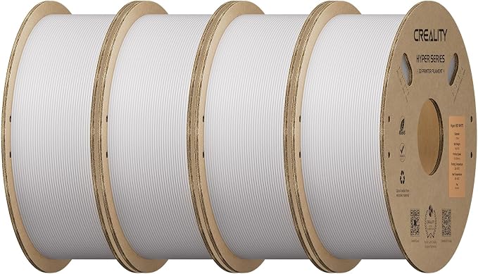 Creality Hyper ABS Filament 1.75mm 4KG, High-Temperature Resistant, High Impact Strength, Stable Printing Performance, +/- 0.05mm Accuracy（White