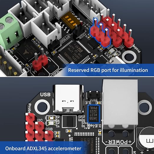 BIGTREETECH EBB42 CAN Bus with MAX31865 Adapter Board Hot End PCB Board Filament Break Blockage Detection for 42 Stepper Motor Extruder Nozzle Head Tool for Blv Ender 3 for Klipper Support PT1000