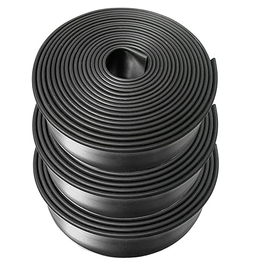 3:1 Ratio Heat Shrink Tubing Roll Adhesive Lined Industrial Marine Grade Dual Wall Heat Shrink Tube Waterproof and Sealed Black (1 inch(25.4 mm), 10 Feet)