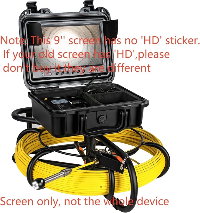 Sewer Camera Replacement 9Inch Display Screen w/ 8GB DVR,Monitor for JQKJCAM Drain Pipe Inspection Camera Endoscope System (Old Version WP9600A,9600B,WP90A,WP70A)