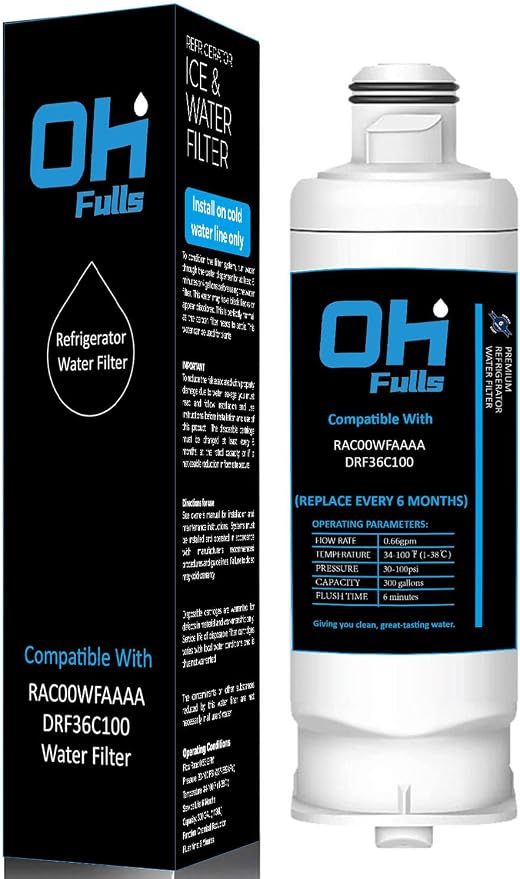 RAC00WFAAAA/DA Water Filter Cartridge Replacement for DRF36C100, 1-Pack