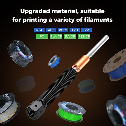 Creality K2 Plus/ K2 Pro/ K2 E3D Nozzle, Upgrade Obxidian™ High Flow Nozzle Assembly, Creality Hi Combo Extruder Hotend Nozzles, Supporting 600mm/s Printing (0.4mm)