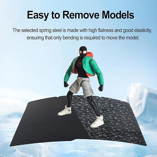 264X276mm PEO+ PET Build Plate for Kobra 4/Kobra S1/Kobra X, Smooth Diamond PEO+Carbon Fiber PET Platform Spring Steel Flexible Platform Heated Bed for Anycubic Kobra S1 Combo 3D Printer