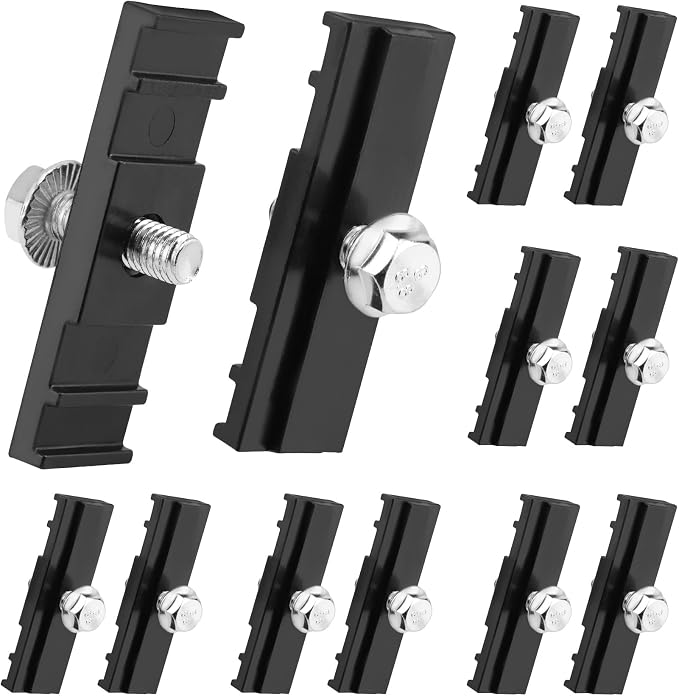 12pcs Chain Link Fences Signs Mounts Fastener Brackets Clips with Stainless Steel Bolts, for Standard Chain Link Fence Sign Mounting Support Rack , Metal Flags Banners Displays Signs Mounts
