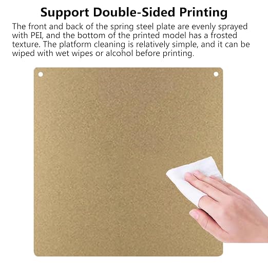 for AOSEED X-Maker Joy Cold Build Plate No Heating No Glue Double Sided PEI Textured Cool Printing Bed Sheet 128x128mm Kids 3D Printer Flexible Removable Spring Steel Heated Platform Mat
