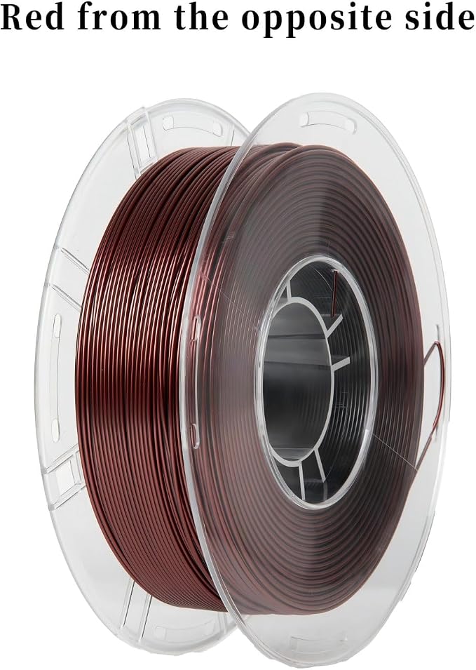 1.75mm PETG Bundle 1kg Multicolor Coextrusion Bicolor Dualcolor Spool, 3D Printer Filament Dimensional Accuracy of +/- 0.03mm and Fit Most FDM 3D Printer, Red-Green