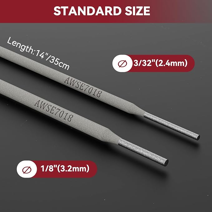 ARCCAPTAIN E7018 Welding Rod 1/8'' 2LB Low Hydrogen Carbon Steel Welding Sticks Electrodes, Welding Rods ARC Welding Equipment