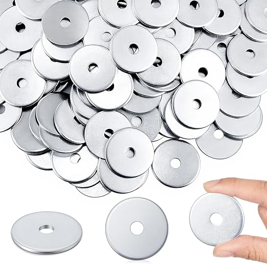 Yaocom 200 Pieces 5/16" x 1-1/2" Zinc Fender Washers Thickness 2mm Fender Washers for Wood and Wet Environment