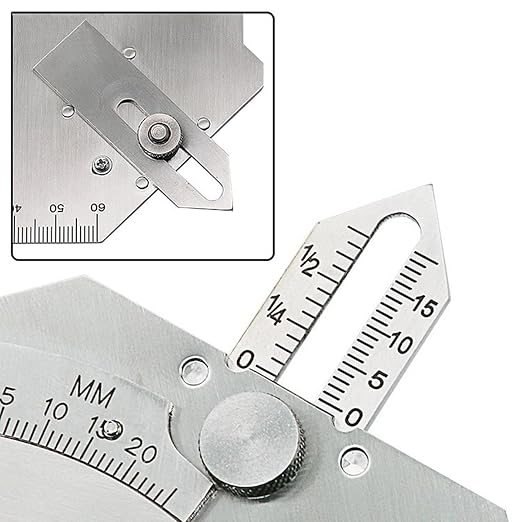 Welding Gauge Stainless Steel 0-60mm Cam Type Gauge with Bag Imperial Metric Measurement