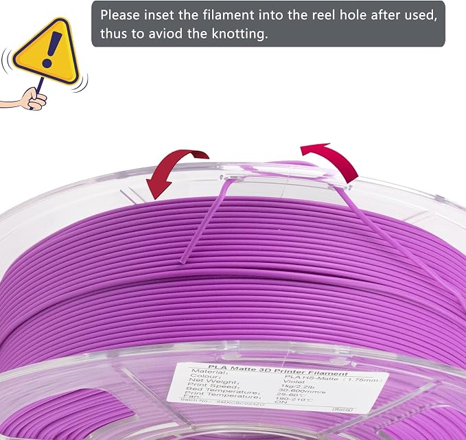 iSANMATE High Speed PLA 3D Printer Filament, Matte Violet PLA Filament 1.75mm Designed for High Speed 30-600mm/s, Fast Printing Speed PLA, Dimensional Accuracy ±0.02mm, 1kg Spool (2.2lbs)