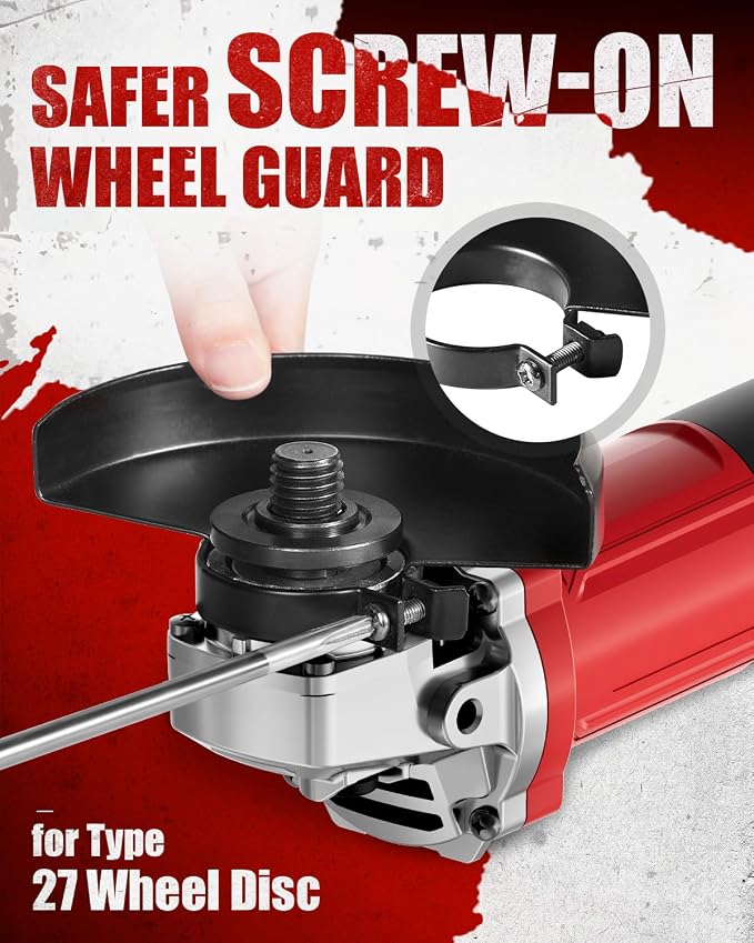 AVID POWER Angle Grinder 4-1/2 inch Electric Grinder Tools 750W 6.5 Amp Metal Grinder, 11500 RPM, with Grinding Wheels, Auxiliary Handle, Wrench for Grinding