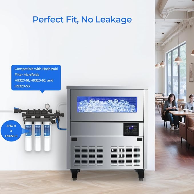 4HC-H/H9655-11 Water Filter Replacement, 3-Pack | Compatible with Hoshizaki H9655-11, Filtration System H9320-51, H9320-52, and H9320-53