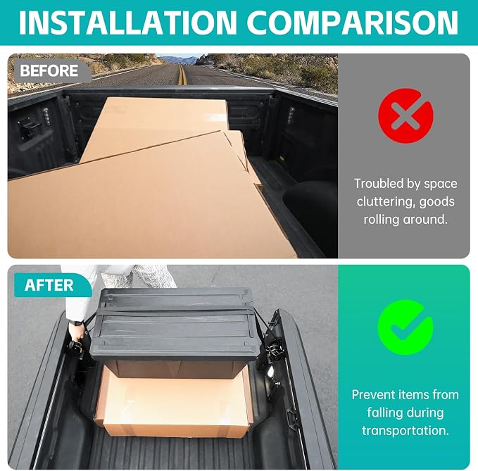 2PCS Ultimate Retractable Ratchet Straps Compatible with 2022 2023 2024 2025 Ford Maverick Accessories, Bed Mount Bolt on Securing Self Retracting Tie Down Straps