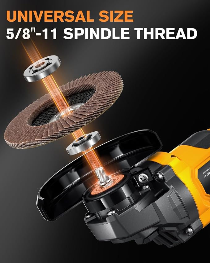 4-1/2" Cordless Angle Grinder Tool, Brushless Cordless Grinder For Dewalt 20V Max, With Quick-release Guard, 3-speed Control (Tool Only, NO Battery/Charger)