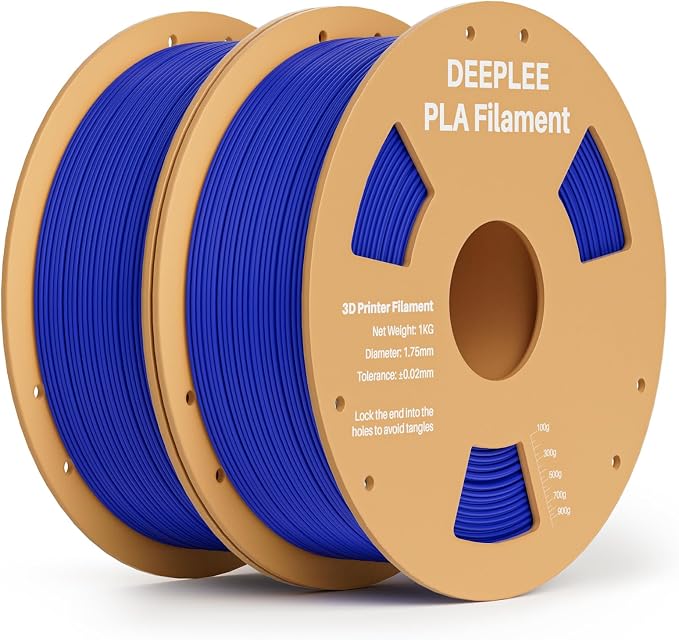 PLA 1.75mm 3D Printer Filament, Dimensional Accuracy +/- 0.02mm, Neatly Wound, No Clogging, Vacuum Package, Fits for Most FDM 3D Printers, Cardboard Spool 2kg Dark Blue