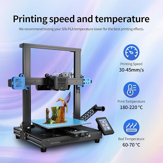 GIANTARM Tri-Colors Silk Pla Filament, 3D Printer Filament 1.75mm +/-0.02mm, 1Kg (2.2lbs) Spool, Vacuum Packaging (Red+Blue+Green)